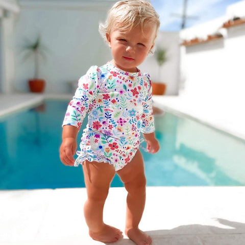 Tic Tas Togs - Nappy Change Swimsuit - Ditsy Daisy